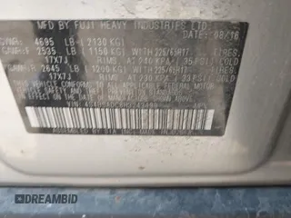 2017 Subaru Outback Premium с VIN 4S4BSADC8H3243199, выставлен на аукционе IAAI как лот 42416434 с пробегом 117 773 миль миль и . История ставок и продаж доступна на DreamBid. Изображение 9.
