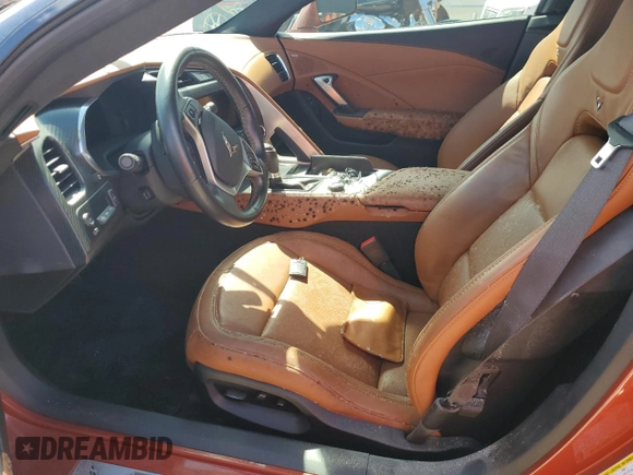2015 Chevrolet Corvette 3LT with VIN 1G1YF3D73F5124116, listed as a Copart auction lot 73741374 with 0 mi miles and Non Repairable. Bid and sale history available at carsss.com. Image 7.
