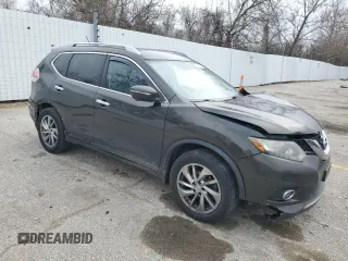 2014 Nissan Rogue SV with VIN 5N1AT2MT7EC824042, listed as a Copart auction lot 86864274 with 206,368 mi miles and Salvage Title. Bid and sale history available at DreamBid. Image 4.