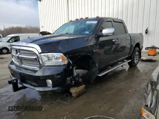 2015 Ram 1500 Laramie Longhorn with VIN 1C6RR7PM8FS633140, listed as a Copart auction lot 82487774 with 100,155 mi miles and Salvage title. Bid and sale history available at DreamBid. Image 1.