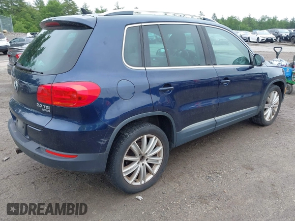 2012 Volkswagen Tiguan SE with VIN WVGBV7AX7CW552641, listed as a IAAI auction lot 42547566 with 184,617 mi miles and . Bid and sale history available at DreamBid. Image 4.