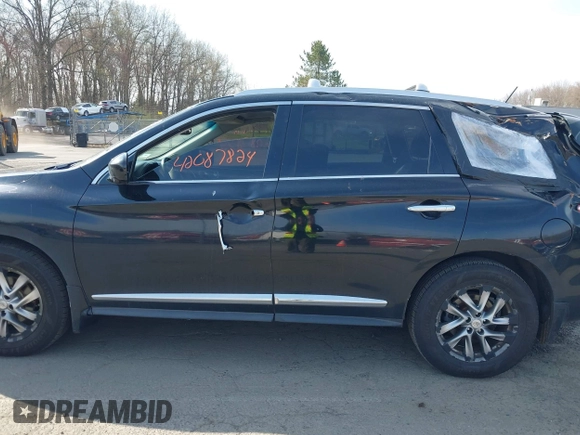 2013 Infiniti JX35 with VIN 5N1AL0MM2DC349038, listed as a IAAI auction lot 42087824 with 162,200 mi miles. Bid and sale history available at carsss.com. Image 14.