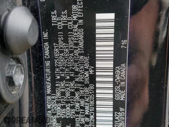 2008 Lexus RX 350 z VIN 2T2HK31U18C051780, wystawiony jako Copart lot #56509925 z przebiegiem 192 569 mil mil oraz Szkoda całkowita • Salvage title. Historia ofert i sprzedaży dostępna na DreamBid. Obrazek 13.