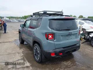 2016 Jeep Renegade Trailhawk with VIN ZACCJBCT3GPC87138, listed as a IAAI auction lot 42076346 with 102,156 mi miles and . Bid and sale history available at carsss.com. Image 3.