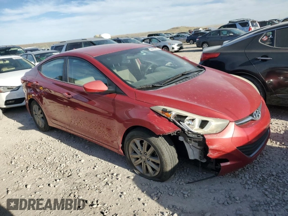 2014 Hyundai Elantra SE z VIN KMHDH4AE6EU145552, wystawiony jako Copart lot #56427085 z przebiegiem 74 753 mil mil oraz Szkoda całkowita • Salvage title. Historia ofert i sprzedaży dostępna na DreamBid. Obrazek 4.