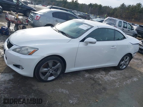2010 Lexus IS with VIN JTHFE2C21A2500693, listed as a IAAI auction lot 41331609 with 84,274 mi miles. Bid and sale history available at carsss.com. Image 14.