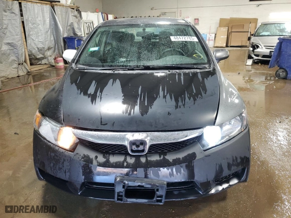 2010 Honda Civic Sdn LX with VIN 19XFA1F55AE077164, listed as a Copart auction lot 48472785 with 163,950 mi miles and Salvage Title. Bid and sale history available at carsss.com. Image 5.