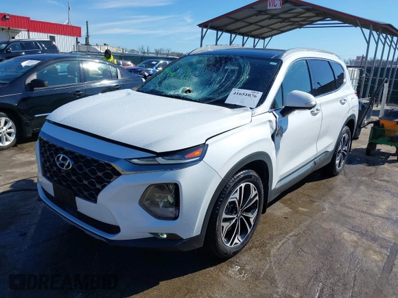 2020 Hyundai Santa Fe Limited with VIN 5NMS5CAA0LH150391, listed as a IAAI auction lot 41651076 with 66,713 mi miles. Bid and sale history available at carsss.com. Image 2.
