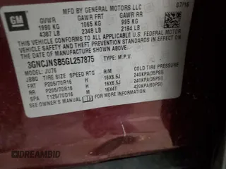 2016 Chevrolet Trax LS z VIN 3GNCJNSB5GL257875, wystawiony jako Copart lot #49535085 z przebiegiem 125 556 mil mil oraz Szkoda całkowita • Salvage title. Historia ofert i sprzedaży dostępna na DreamBid. Obrazek 13.
