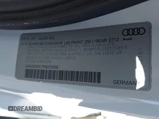 2015 Audi A6 2.0T Premium Plus with VIN WAUGFAFC7FN025958, listed as a IAAI auction lot 41888489 with 100,600 mi miles. Bid and sale history available at carsss.com. Image 9.