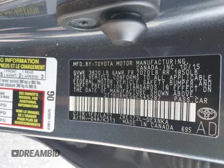 2016 Toyota Corolla L with VIN 2T1BURHE5GC545287, listed as a IAAI auction lot 42479959 with 129,394 mi miles and . Bid and sale history available at DreamBid. Image 9.