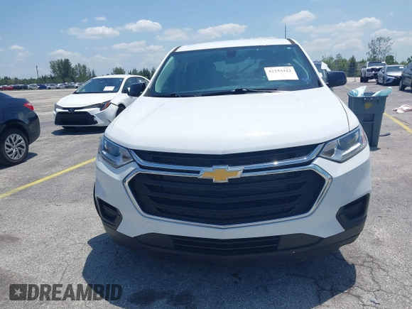 2021 Chevrolet Traverse LS with VIN 1GNERFKWXMJ201136, listed as a IAAI auction lot 42254422 with 50,663 mi miles and . Bid and sale history available at DreamBid. Image 13.