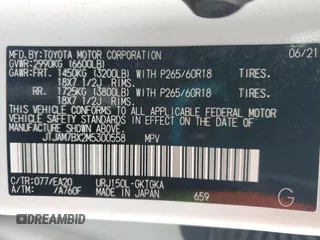 2021 Lexus GX 460 Premium z VIN JTJAM7BX2M5300558, wystawiony jako Copart lot #52483825 z przebiegiem 61 890 mil mil oraz Szkoda całkowita • Salvage title. Historia ofert i sprzedaży dostępna na DreamBid. Obrazek 14.