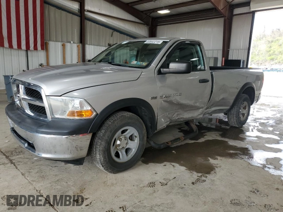 2012 Ram 1500 Tradesman z VIN 3C6JD7DT4CG110093, wystawiony jako Copart lot #53642215 z przebiegiem 110 996 mil mil oraz Szkoda całkowita • Salvage title. Historia ofert i sprzedaży dostępna na DreamBid. Obrazek 1.