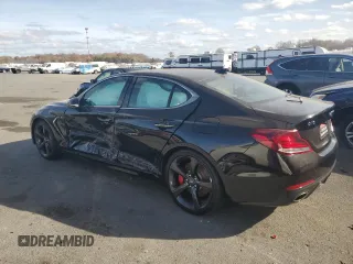 2021 Genesis G70 3.3T with VIN KMTG34LE5MU076656, listed as a Copart auction lot 79161874 with 60,000 mi miles and Salvage Title. Bid and sale history available at carsss.com. Image 2.