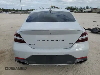 2022 Genesis G70 3.3T with VIN KMTG54TE4NU103180, listed as a Copart auction lot 80885684 with 34,852 mi miles and Salvage Title. Bid and sale history available at DreamBid. Image 6.