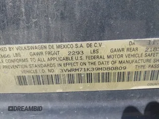 2009 Volkswagen Jetta SE с VIN 3VWRM71K39M080809, выставлен на аукционе IAAI как лот 42248542 с пробегом 71 517 миль миль и . История ставок и продаж доступна на DreamBid. Изображение 9.