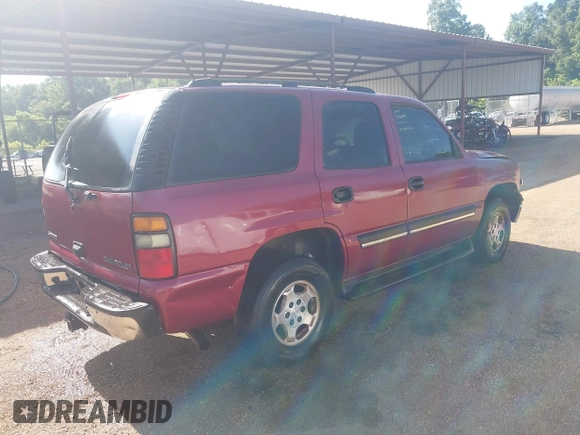 2004 Chevrolet Tahoe LS with VIN 1GNEC13V54R312043, listed as a IAAI auction lot 42036854 with 327,739 mi miles and . Bid and sale history available at DreamBid. Image 4.