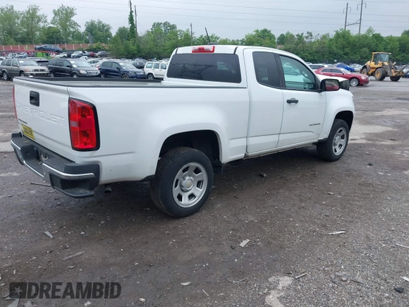 2021 Chevrolet Colorado 2WD Work Truck with VIN 1GCHSBEA9M1104836, listed as a IAAI auction lot 42273670 with 60,646 mi miles and . Bid and sale history available at DreamBid. Image 4.