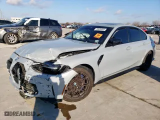 2024 BMW M3 Competition xDrive with VIN WBS43AY06RFR51826, listed as a Copart auction lot 46634895 with 0 mi miles and Salvage Title. Bid and sale history available at carsss.com. Image 1.