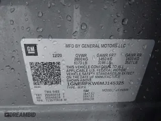 2021 Chevrolet Traverse LS with VIN 1GNERFKW6MJ145325, listed as a IAAI auction lot 41465202 with 102,406 mi miles. Bid and sale history available at carsss.com. Image 9.