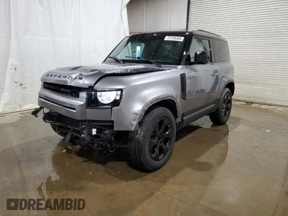 2023 Land Rover Defender S z VIN SALEJ6EX7P2243744, wystawiony jako Copart lot #73705264 z przebiegiem 18 822 mil mil oraz Szkoda całkowita • Salvage title. Historia ofert i sprzedaży dostępna na DreamBid. Obrazek 1.