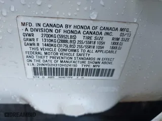 2013 Acura MDX Tech Pkg with VIN 2HNYD2H31DH524190, listed as a IAAI auction lot 41316738 with 92,415 mi miles. Bid and sale history available at carsss.com. Image 9.