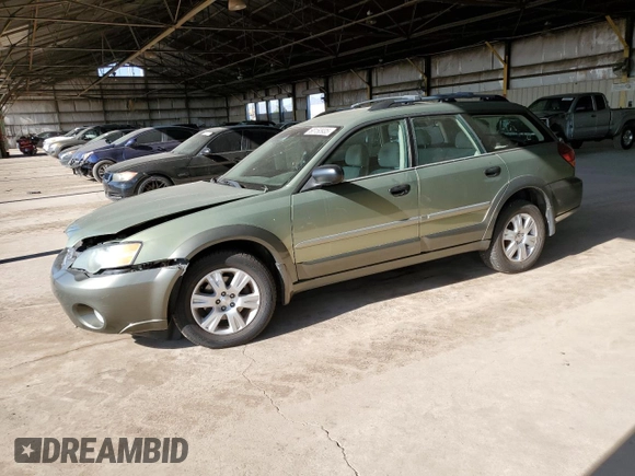2005 Subaru Legacy Outback with VIN 4S4BP61C056354858, listed as a Copart auction lot 60150935 with Not provided miles and Salvage title. Bid and sale history available at DreamBid. Image 1.