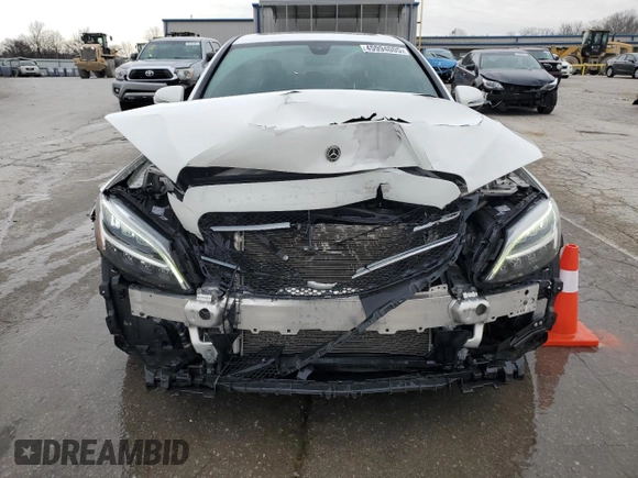 2021 Mercedes-Benz C 300 with VIN W1KWF8DBXMR647273, listed as a Copart auction lot 45994005 with 47,550 mi miles and Salvage Title. Bid and sale history available at DreamBid. Image 5.