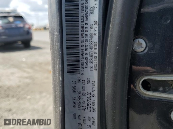 2016 Ram 2500 SLT with VIN 3C6UR5DL4GG287400, listed as a Copart auction lot 59224805 with 155,351 mi miles and Salvage title. Bid and sale history available at DreamBid. Image 12.