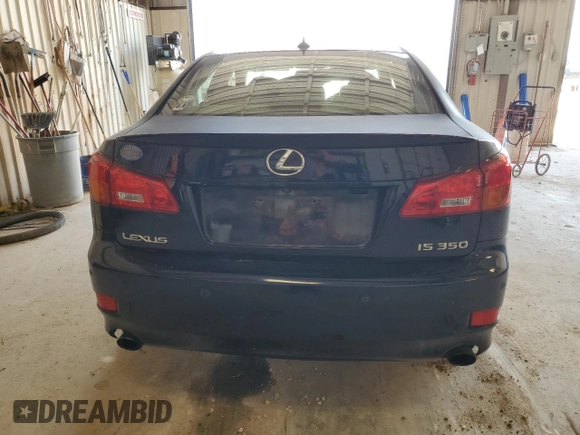 2007 Lexus IS 350 with VIN JTHBE262772010116, listed as a Copart auction lot 56351775 with 199,969 mi miles and Salvage title. Bid and sale history available at DreamBid. Image 6.