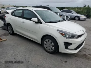 2021 Kia Rio LX with VIN 3KPA24AD8ME394027, listed as a Copart auction lot 58322134 with 37,177 mi miles and Salvage Title. Bid and sale history available at carsss.com. Image 4.