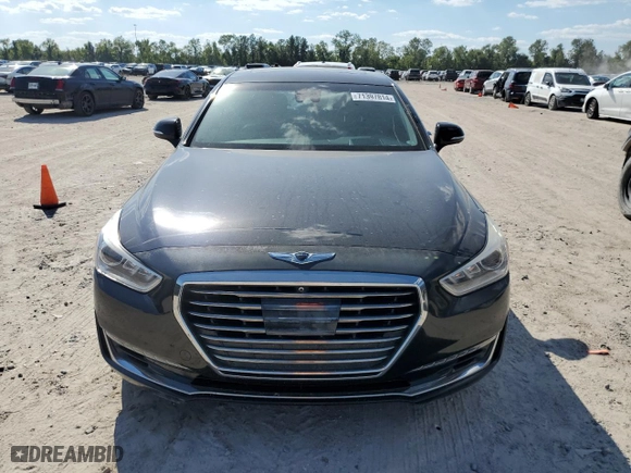 2018 Genesis G90 3.3T Premium with VIN KMHG34JAXJU041181, listed as a Copart auction lot 71397814 with 85,530 mi miles and Salvage Title. Bid and sale history available at carsss.com. Image 5.