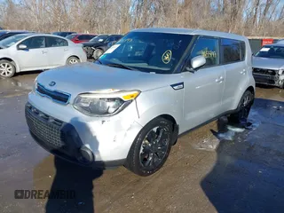 2015 Kia Soul + with VIN KNDJP3A52F7814968, listed as a IAAI auction lot 41655497 with 113,804 mi miles. Bid and sale history available at carsss.com. Image 2.