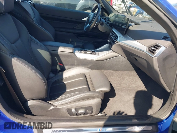 2024 BMW 4 Series M440i with VIN WBA53AT0XRCP24298, listed as a IAAI auction lot 41648187 with Not Provided miles and . Bid and sale history available at carsss.com. Image 5.