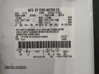 2011 Ford F-150 XL с VIN 1FTMF1EM3BKD15836, выставлен на аукционе Copart как лот 41519785 с пробегом 200 269 миль миль и Списание • Salvage title. История ставок и продаж доступна на DreamBid. Изображение 12.