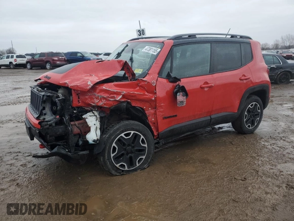 2015 Jeep Renegade Trailhawk with VIN ZACCJBCT2FPB39142, listed as a Copart auction lot 47381155 with 121,530 mi miles and Clean Title. Bid and sale history available at DreamBid. Image 1.