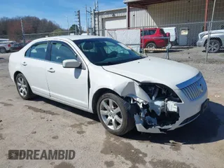 2010 Mercury Milan Premier with VIN 3MEHM0JA3AR637172, listed as a IAAI auction lot 41852920 with 123,538 mi miles. Bid and sale history available at carsss.com. Image 1.
