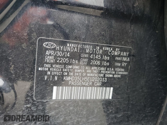 2014 Hyundai Elantra GT with VIN KMHD35LH5EU202013, listed as a Copart auction lot 52465424 with 135,626 mi miles and Clean Title. Bid and sale history available at carsss.com. Image 14.