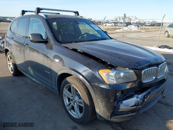 2013 BMW X3 xDrive28i with VIN 5UXWX9C56D0D06631, listed as a IAAI auction lot 41769659 with 211,808 mi miles. Bid and sale history available at carsss.com. Image 1.