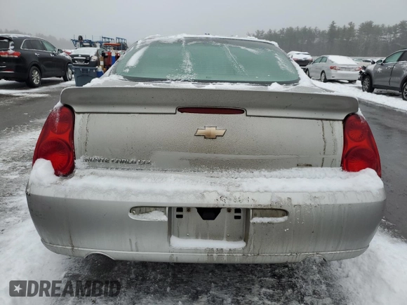 2006 Chevrolet Monte Carlo with VIN 2G1WN151969209781, listed as a Copart auction lot 83970554 with 215,194 mi miles and Clean title. Bid and sale history available at DreamBid. Image 6.