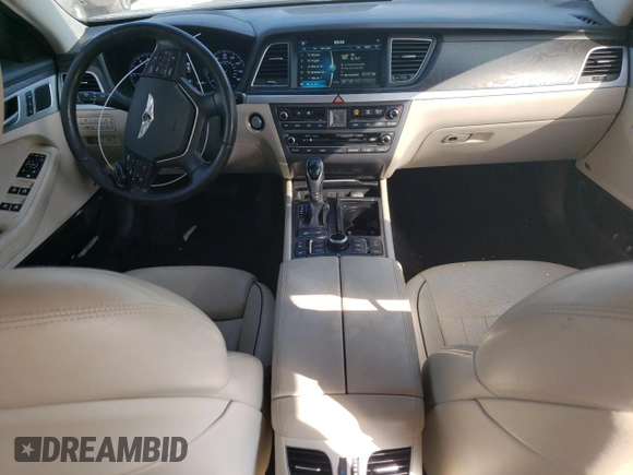 2015 Hyundai Genesis 3.8L with VIN KMHGN4JEXFU063802, listed as a Copart auction lot 68367874 with 103,495 mi miles and Salvage Title. Bid and sale history available at carsss.com. Image 8.