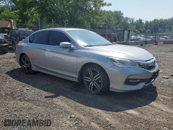 2017 Honda Accord Touring with VIN 1HGCR3F93HA007123, listed as a Copart auction lot 59334215 with Not provided miles and Salvage title. Bid and sale history available at DreamBid. Image 4.