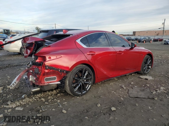 2023 Lexus IS with VIN JTHBZ1B25P5068468, listed as a Copart auction lot 82749414 with 12,517 mi miles and Salvage Title. Bid and sale history available at carsss.com. Image 3.
