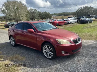 2006 Lexus IS 250 with VIN JTHCK262762007289, listed as a Copart auction lot 87474844 with 106,668 mi miles and Clean Title. Bid and sale history available at DreamBid. Image 1.