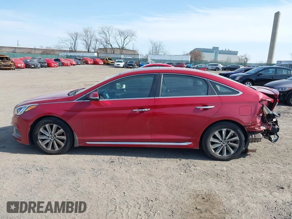 2017 Hyundai Sonata Sport with VIN 5NPE34AF6HH571353, listed as a IAAI auction lot 41796296 with 102,196 mi miles. Bid and sale history available at carsss.com. Image 14.