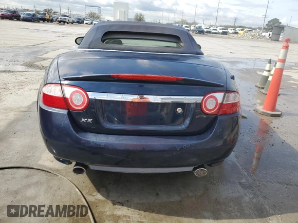 2007 Jaguar XK with VIN SAJDA44B175B00420, listed as a Copart auction lot 45976165 with 0 mi miles and Salvage Title. Bid and sale history available at carsss.com. Image 6.