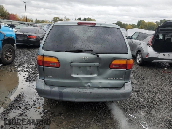 2000 Toyota Sienna CE with VIN 4T3GF19C6YU223277, listed as a Copart auction lot 78851224 with 229,405 mi miles and Salvage Title. Bid and sale history available at carsss.com. Image 6.