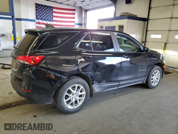2022 Chevrolet Equinox LS z VIN 2GNAXSEV2N6146938, wystawiony jako Copart lot #46163765 z przebiegiem 10 693 mil mil oraz Szkoda całkowita • Salvage title. Historia ofert i sprzedaży dostępna na DreamBid. Obrazek 3.