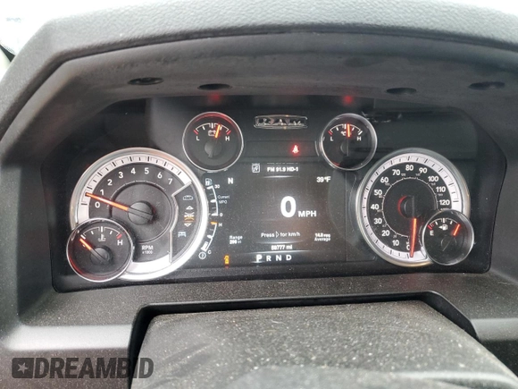 2021 Ram 1500 Tradesman z VIN 3C6RR6KT8MG714023, wystawiony jako Copart lot #44616745 z przebiegiem 59 777 mil mil oraz Szkoda całkowita • Salvage title. Historia ofert i sprzedaży dostępna na DreamBid. Obrazek 9.